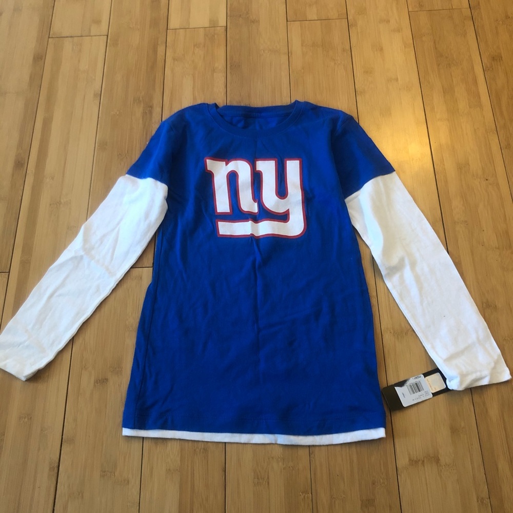 NWT NFL Giants Long Sleeve Shirt Youth Sz L
